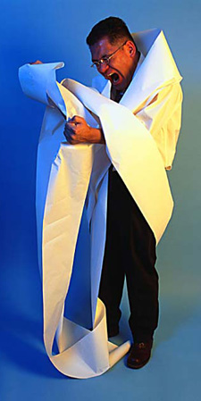 Man Wrapped in Paper